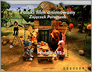 ポーランド：人形アニメ「うさぎのパラウシェク」| 人形劇切手