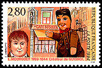 フランス：ローラン・ムールゲ生誕150年| 人形劇切手