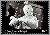 _人ベルギー：　人形アニメ「カニと爪」　1947年形劇切手