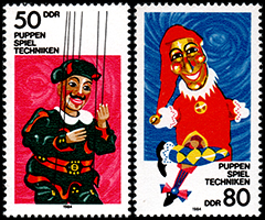 ドイツ(旧東)：　ドレスデン第16回ウニマ大会 | 人形劇切手