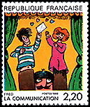 France: Hand puppet to pass the letter | Puppet Stamp | Puppet Stamp