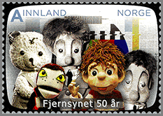 Norway: Childrens Television | Puppet Stamp