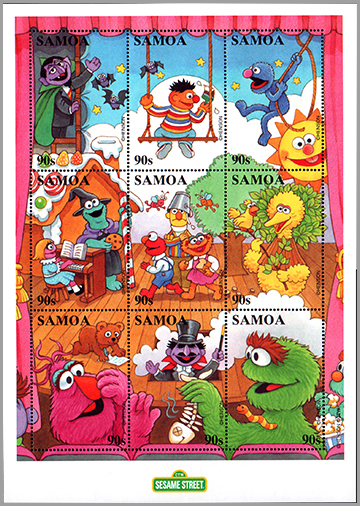 Samoa (Western Samoa): Sesame Street | Puppet Stamp | Puppet Stamp