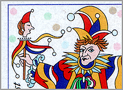 Germany: Clown with Marrott | Puppet Stamp