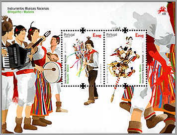 マディラ（ポルトガル）：　民族楽器 ブリンキンホ | 人形劇切手