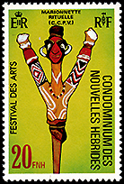 Vanuatu: Malott for ritual (French ) | Puppet Stamp