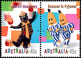 オーストラリア：　TV子ども番組のキャラクター_人形劇切手