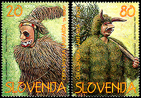 スロベニア：　ツェルクノのカーのバル | 人形劇切手