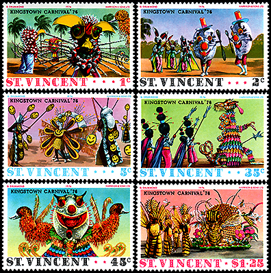 セントビンセントおよびグレナディーン諸島：　キングスタウンのカーニバル_人形劇切手