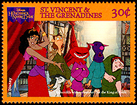 セントビンセントおよびグレナディーン諸島：　ディズニー「ノートルダムの鐘」_人形劇切手