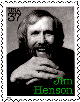 アメリカ合衆国：　ジム・ヘンソンの近影 | 人形劇切手
