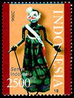 スロバキア：インドネシアのワヤン・ゴレの人形 | 人形劇切手