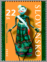 Slovakia: Indonesian puppet of Wayan Goree | Puppet Stamp