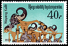 Indonesia: Wayang puppets (folklore) | Puppet Stamp