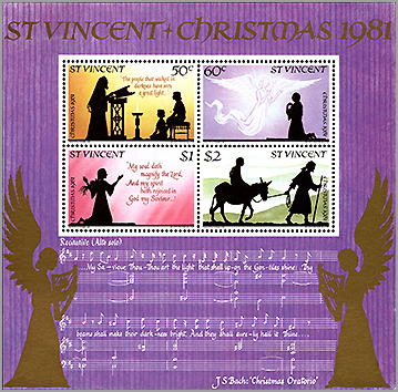 Saint Vincent and the Grenadines: Christ's birth (cutout)