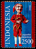 インドネシア：　スロバキアの舞台人形 | 人形劇切手