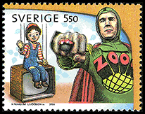 スウェーデンの昔の子どもTV番組 | 人形劇切手